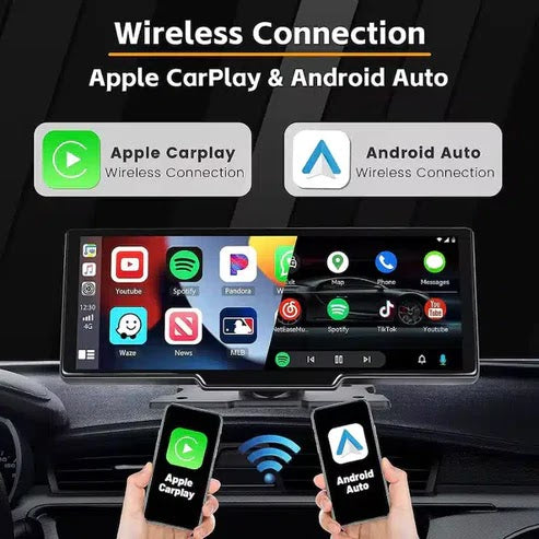 Navigație Auto Universala 10.2 inch Touchscreen, Wireless CarPlay/Android Auto, Camera 4K