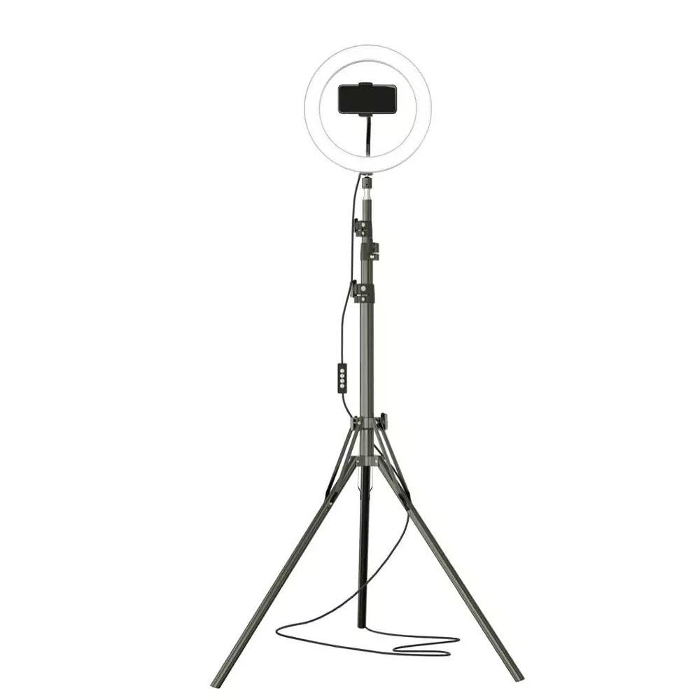 Lampa circulara Ring Light, 120 x LED SMD, 10 trepte lumina, telecomanda pe fir