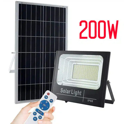 Proiector Solar Jrh 200W Lampa Incarcare Solara si Panou Solar