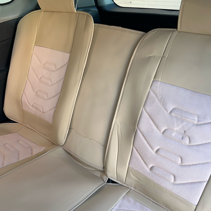 Huse Auto Universale Bej - Protectie Completa Scaune Fata/Spate - Material Rezistent