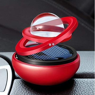 Difuzor Aromaterapie Auto cu Incarcare Solara - Design Elegant Rosu