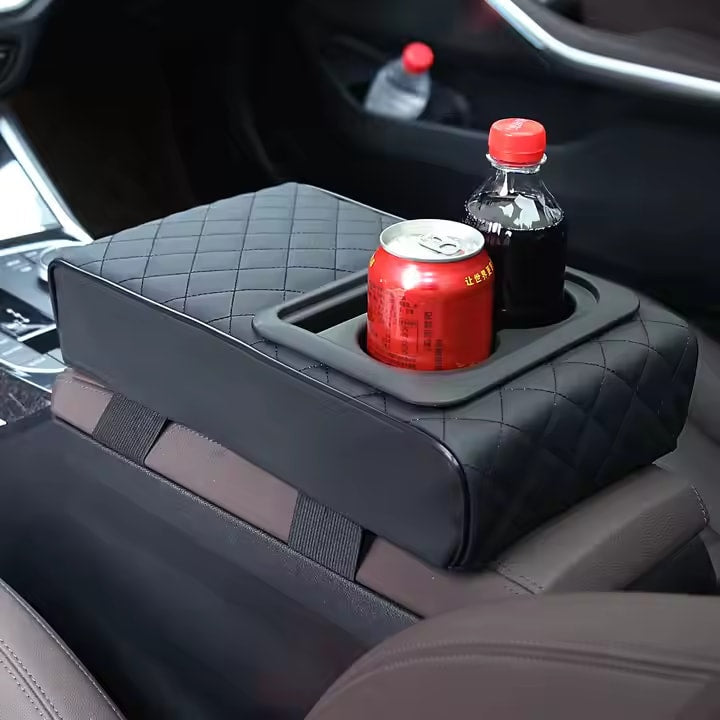 Perna cotiera auto cu 2 suporturi pahare - Confort si organizare pentru calatorii