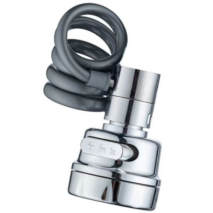Para de dus Turbo Shower cu 3 functii de presiune, periuta incorporata si filtru de apa