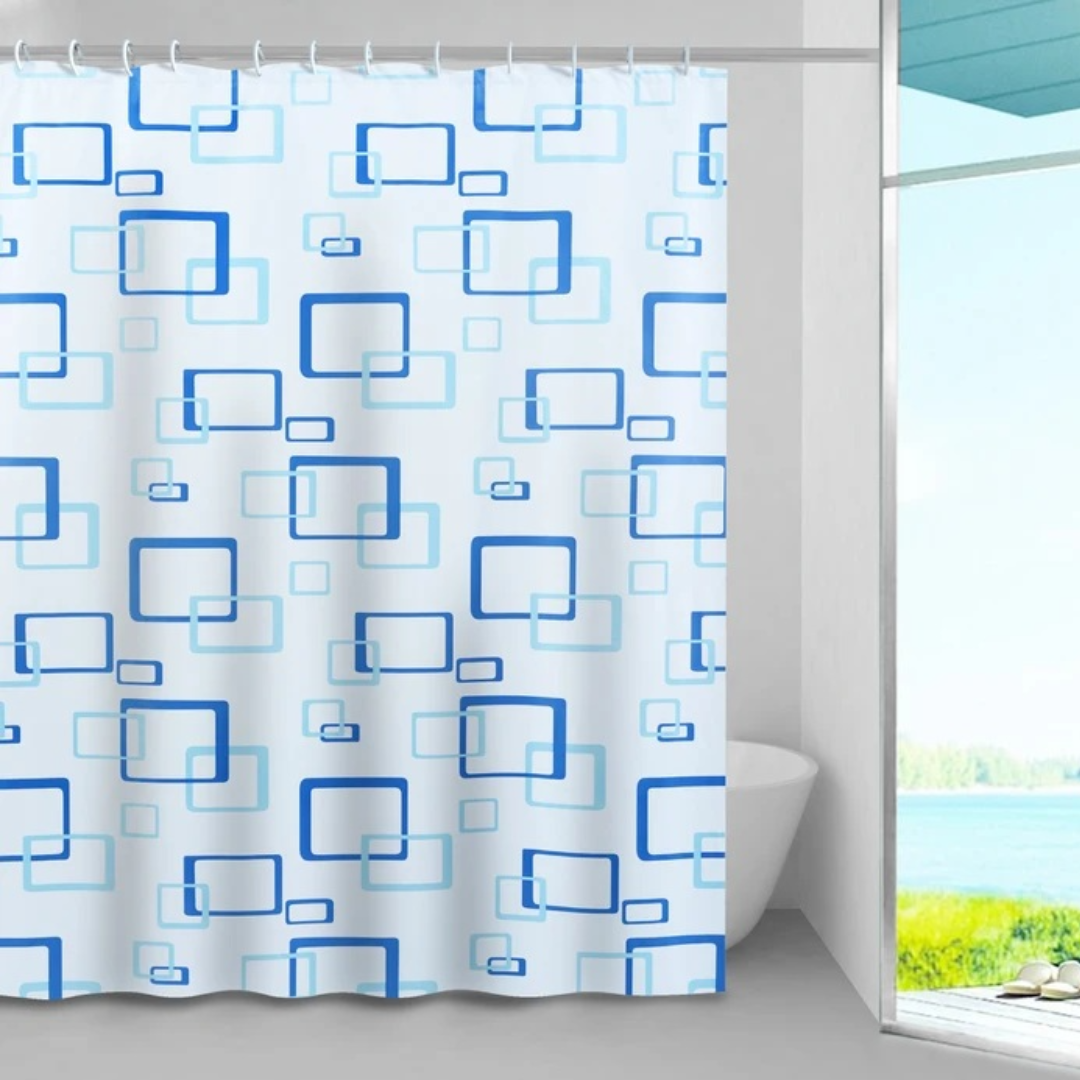 Perdea de Dus 180x180cm cu Inele - Impermeabila, Antimucegai, Instalare Rapida