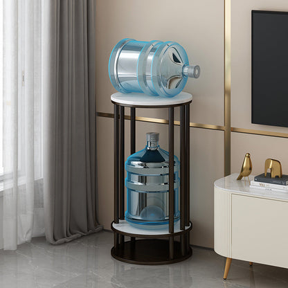 Suport Plante Etajat Rotund - Blat Imitatie Marmura, Design Modern Interior