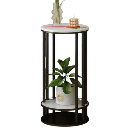 Masa Rotunda pentru Cafea cu Efect Marmura - Design Modern si Elegant