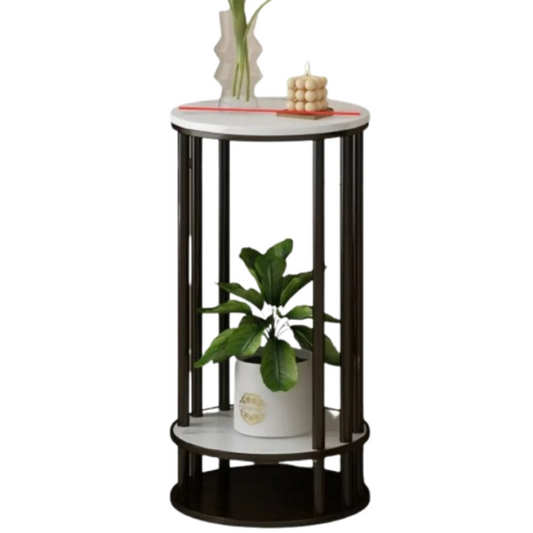 Masa Rotunda pentru Cafea cu Efect Marmura - Design Modern si Elegant