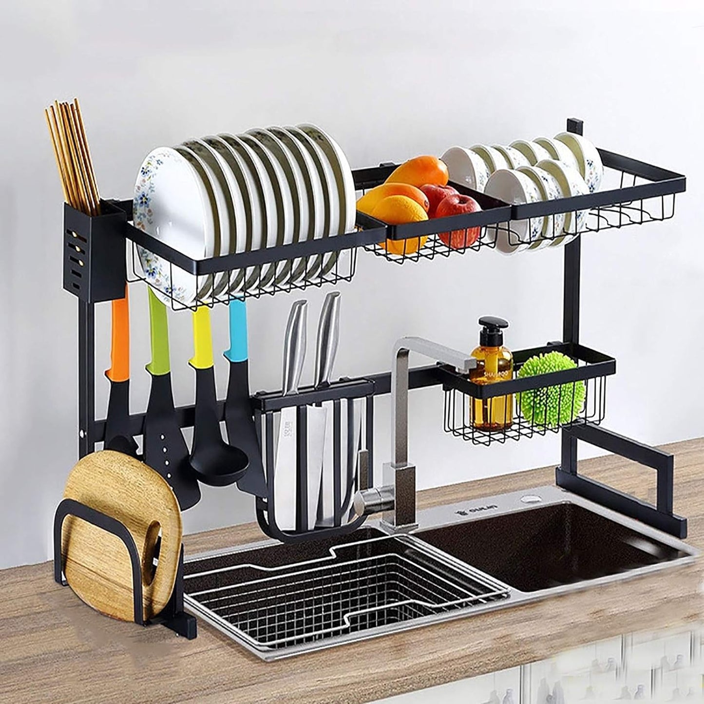 Suport Scurgator Vase Peste Chiuveta 85cm - Economisire Spatiu si Organizare Bucatarie