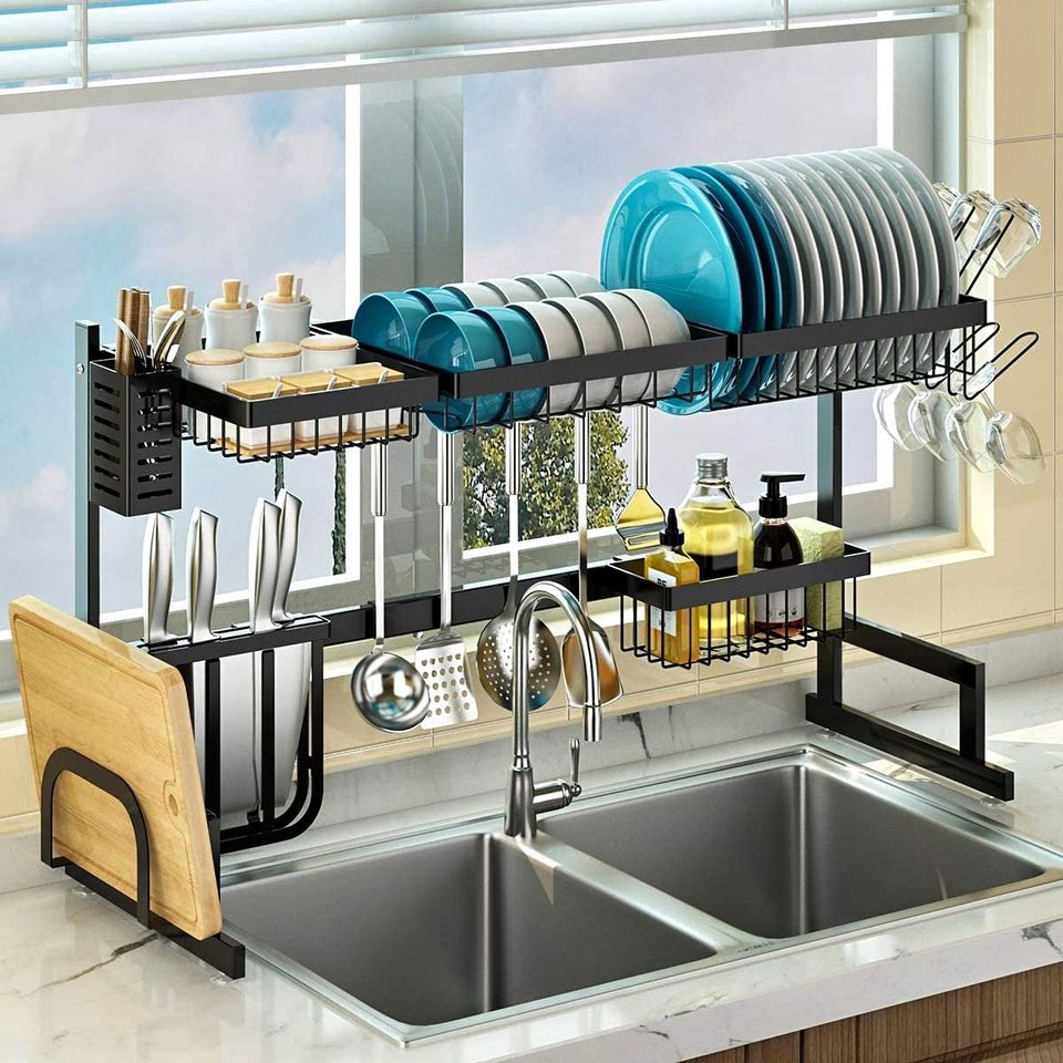 Suport Scurgator Vase Peste Chiuveta 85cm - Economisire Spatiu si Organizare Bucatarie
