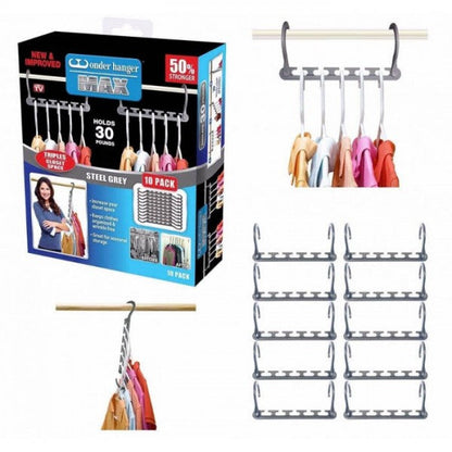 Organizator Dublu pentru Haine - 40 Umerase + Suport Pantofi - Otel Inoxidabil Anti-Coroziv