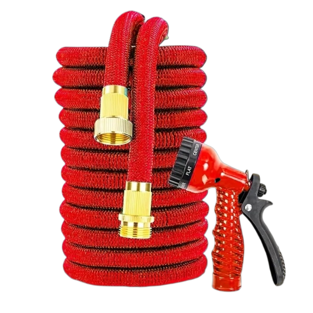 Furtun de gradina extensibil 75 m, Jeturi Multiple, aparat de stropit si Racorduri Incluse