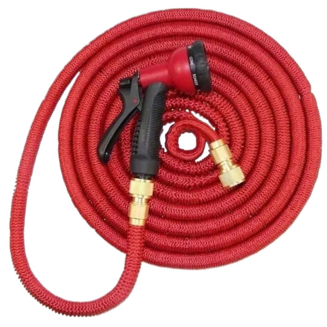 Furtun de gradina extensibil 75 m, Jeturi Multiple, aparat de stropit si Racorduri Incluse