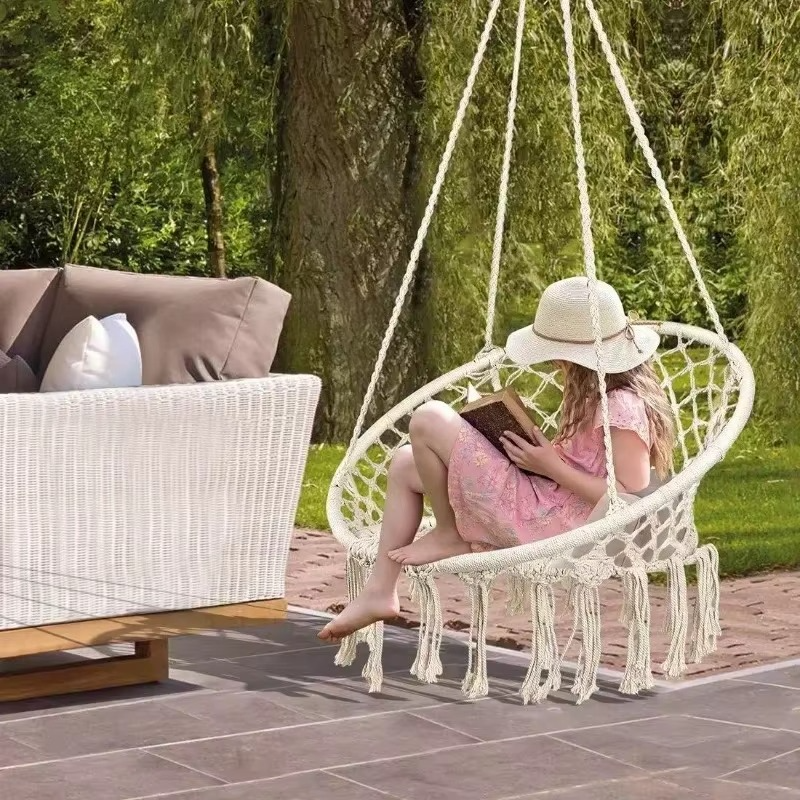 Scaun leagan suspendat rotund pentru casa si gradina - capacitate 150kg