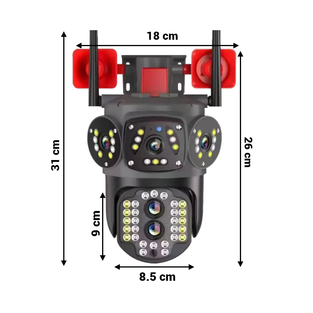 Camera Tripla cu 2 Alarme, 4g