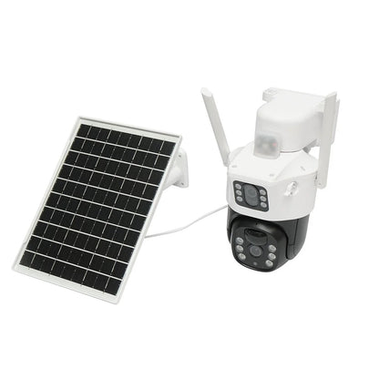 Camera Supraveghere 4G cu Panou Solar si Lentila Duala - Card 32GB Inclus