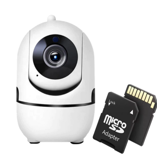 Camera Supraveghere WiFi 720P HD cu Card 32GB - Rotatie 360°, Audio Bidirectional, Viziune Nocturna