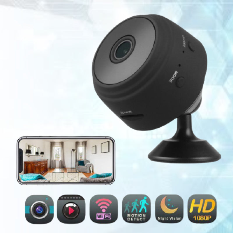 Camera de Supraveghere WiFi 1080p cu Vedere Nocturna + Card MicroSD 32GB - Pachet Complet