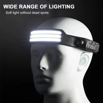 Lanterna de cap profesionala tip LED cu 3 benzi alb,rece si rosu, 1000 lumeni, acumulator 1200mah