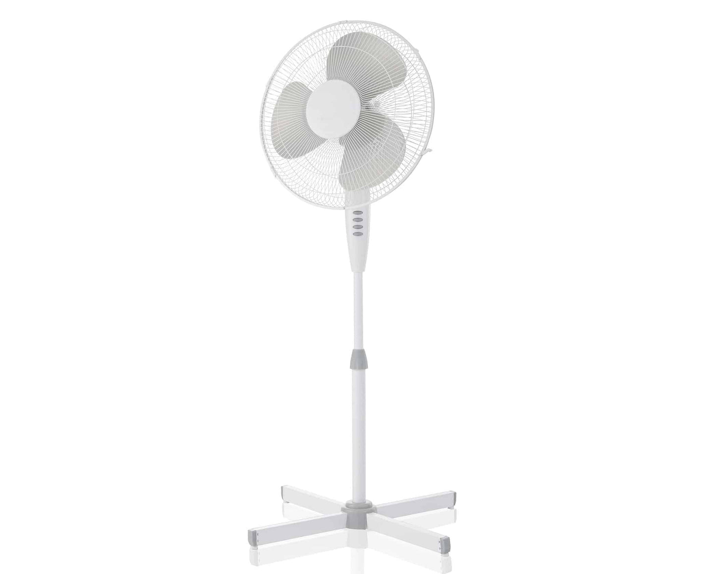 Ventilator cu picior JRH, 40 W, 3 viteze, 3 moduri ventilare, Alb