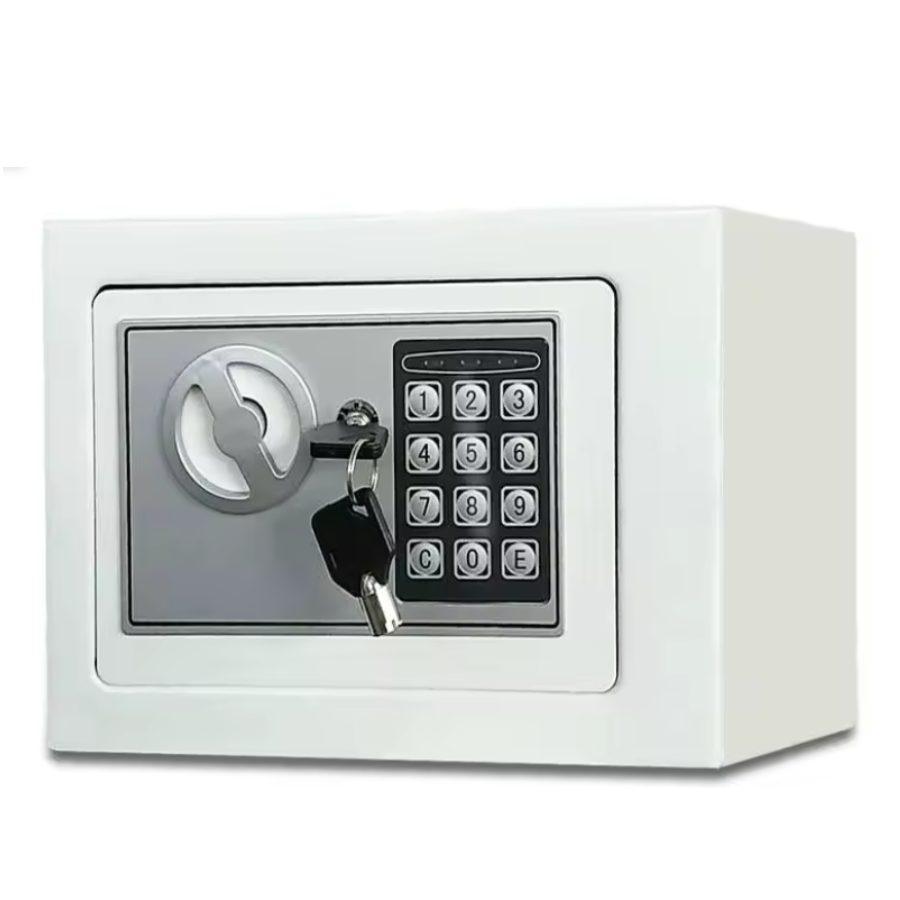 Seif Metalic cu Cod Digital si Cheie - Cutie Economii Sigura cu Slot pentru Bani