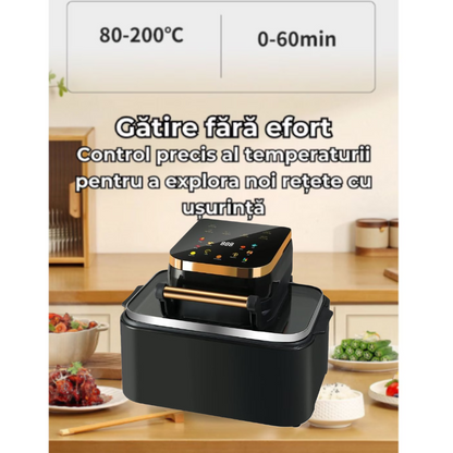 Friteuza Digitala cu Aer Cald 12L 1700W - Touch Control, 11 Programe, Display LED, Gatire Fara Ulei