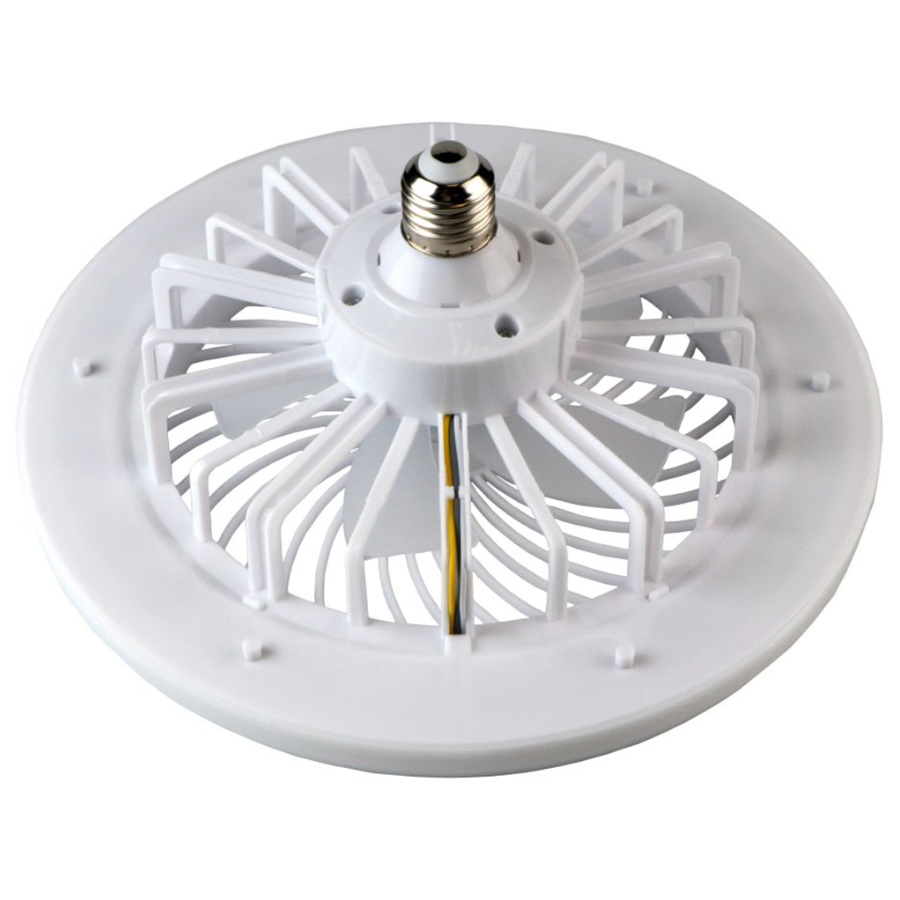 Ventilator Plafon LED cu Telecomanda 30W, fasung E27, 2in1 Iluminare + Racire, Design Modern Ultra-Silentios, 3 Trepte Viteza
