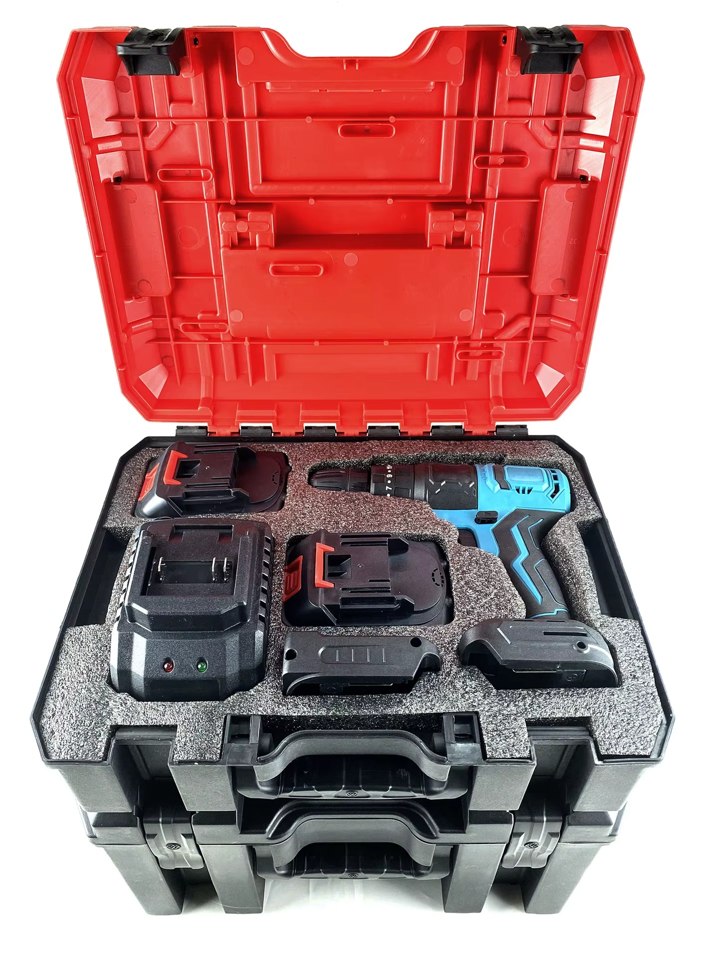 Trusa Scule Multifunctionala 7 in 1 - 48V Li-Ion, 2 Acumulatori, 7 Capete Interschimbabile pentru Gaurire, Taiere, Slefuire