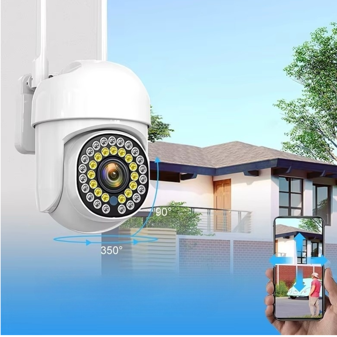 Camera Supraveghere Exterior WiFi Smart - Vedere Nocturna Color, Detectare Miscare + Card 32GB