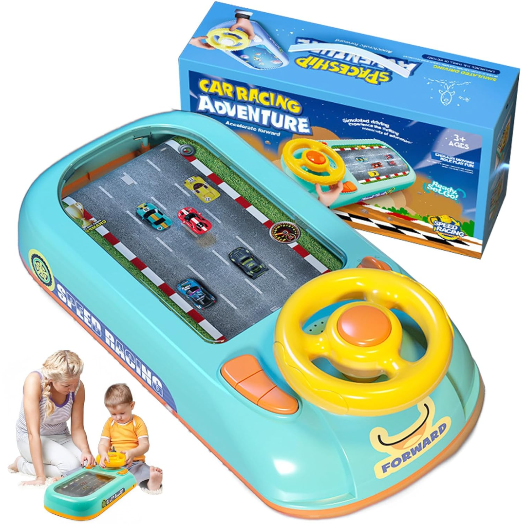 Volan Interactiv Copii Nave Spatiale 3-6 Ani - Jucarie Educativa cu Sunete si Functii USB