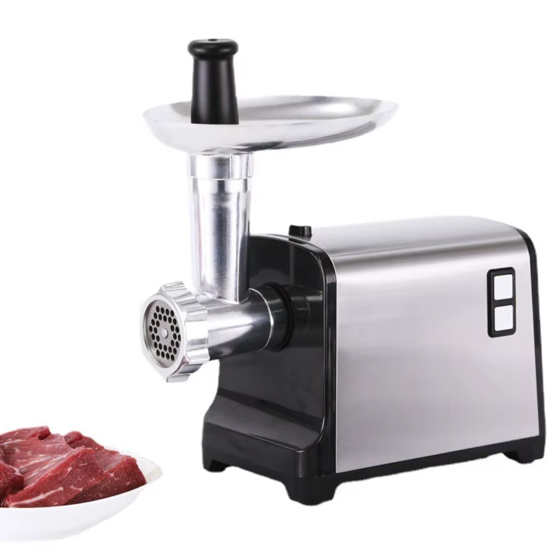 Masina de Tocat Carne Electrica Profesionala 800W - Inox, Accesorii Carnati, 2 Site, Functie Reverse