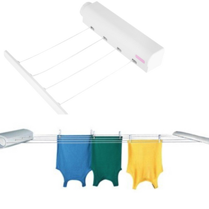 Uscator Rufe Retractabil cu 4 Sfori - Pachet 1+1 cu Sistem de Intindere Rapid