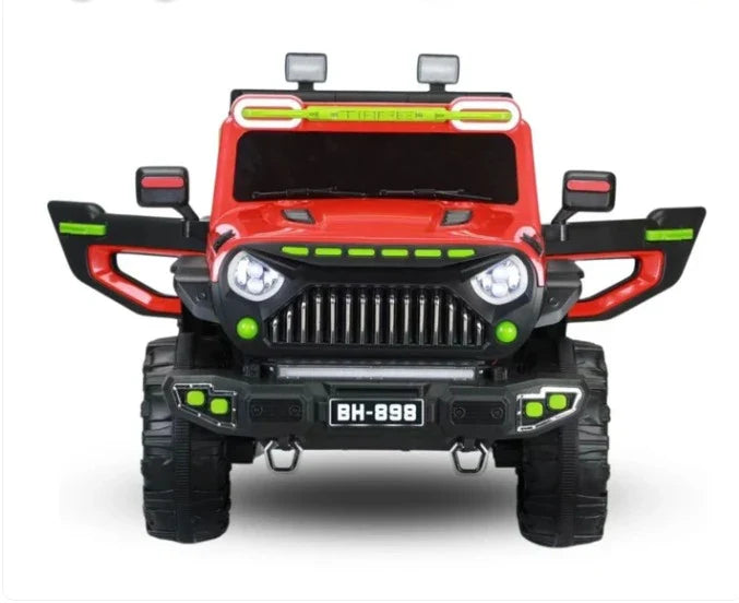 Mașinuță electrică 24V pentru copii, cu două locuri – camion electric pentru micuți, alimentat cu baterie, cu telecomandă, afișaj pentru baterie, mâner, portbagaj, lumini LED și muzică