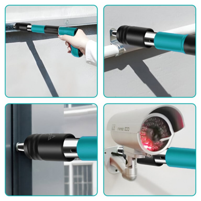 Pistol Pneumatic Fixare Cuie Profesional - Kit Complet cu 50 Nituri si Accesorii - Calibru 7.3cm