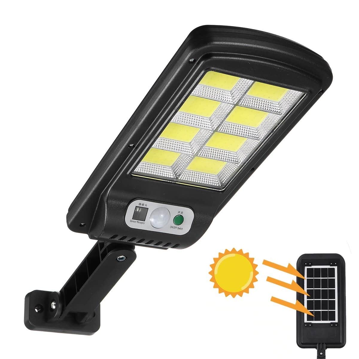 Lampa Solara Set de 2 COB, 2×160 de LED, senzor de miscare