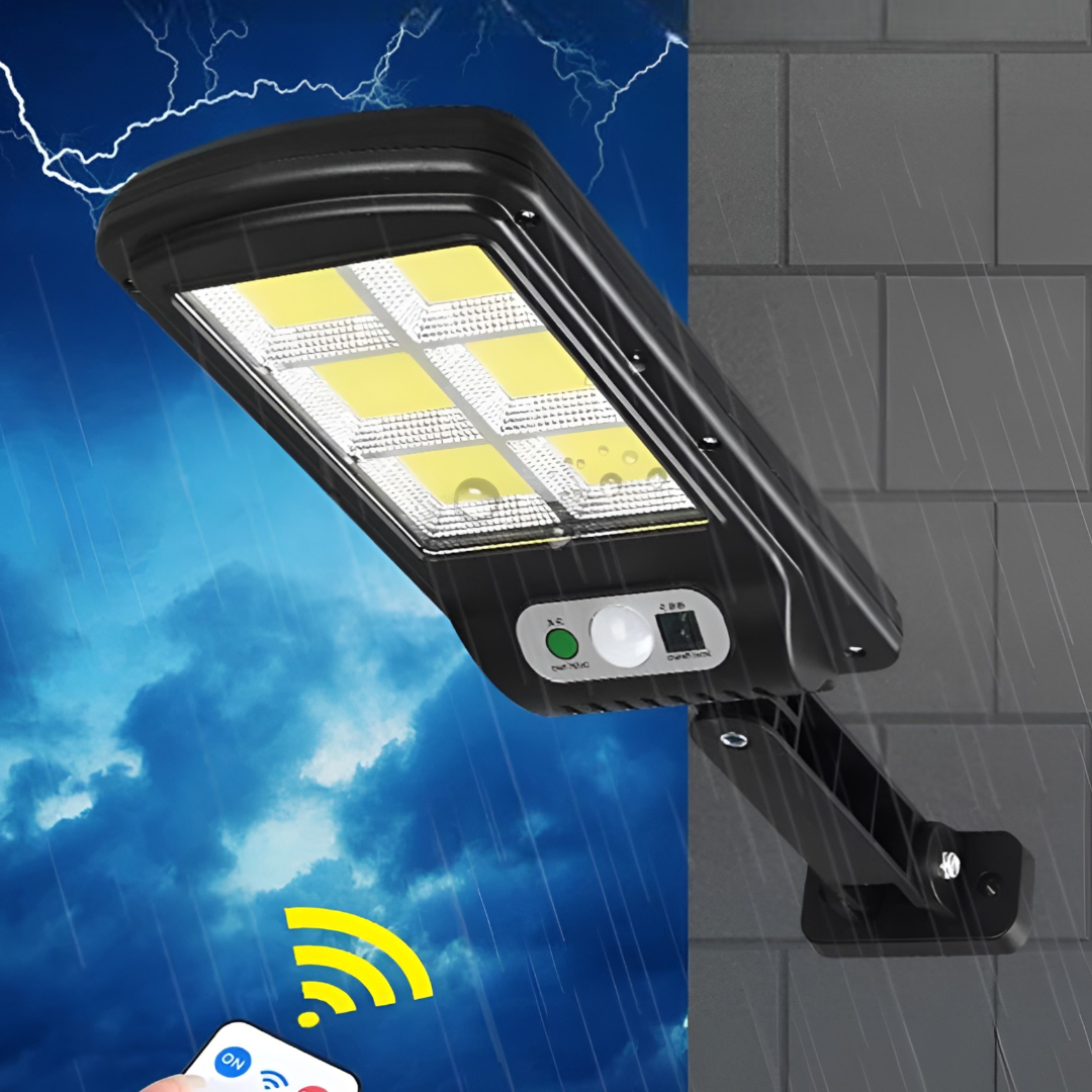 Lampa Solara LED cu Senzor de Miscare 120° - Iluminare Exterioara Automata IP65