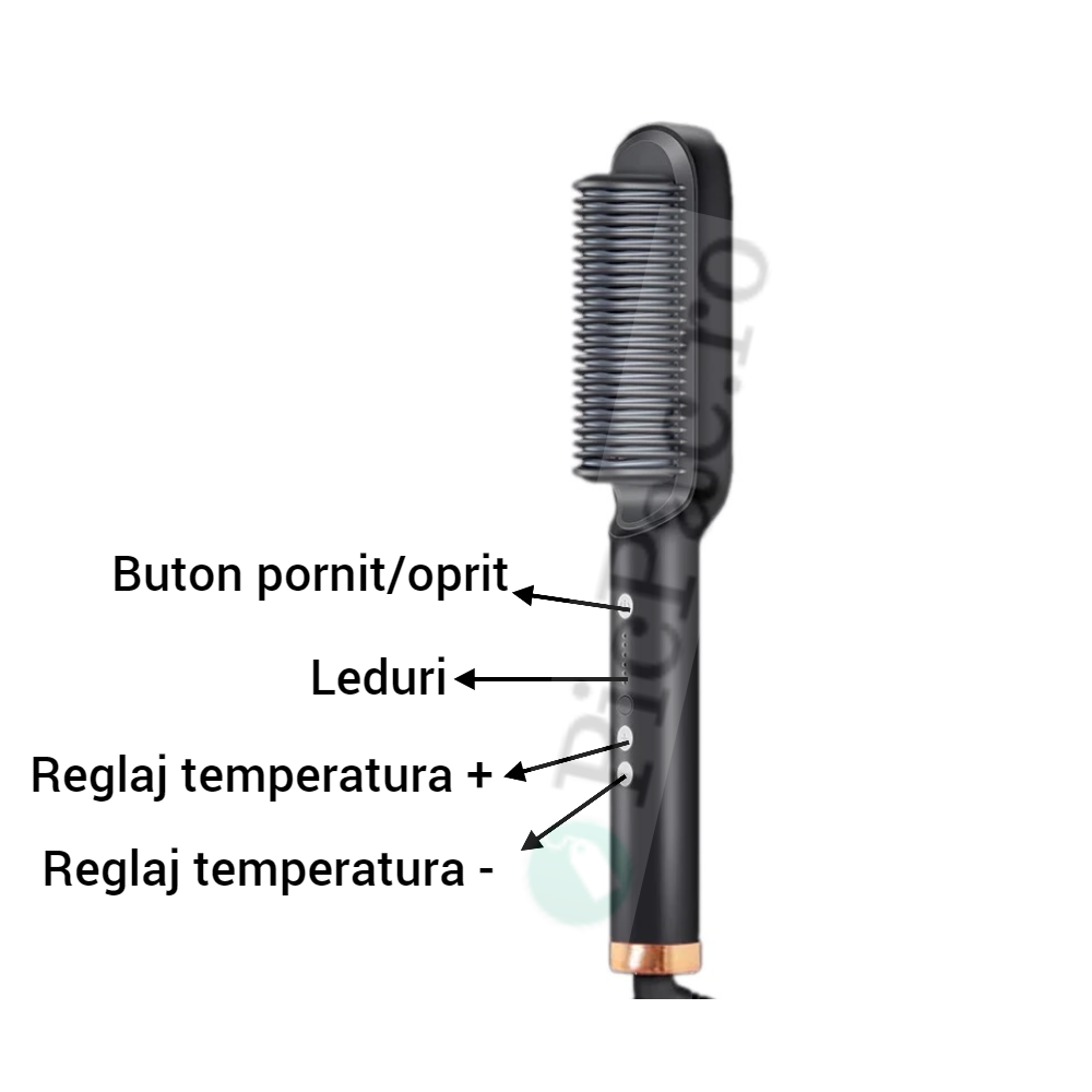 Perie Electrica Profesionala pentru Indreptatul Parului - 2 in 1 Indreptare si Ondulare