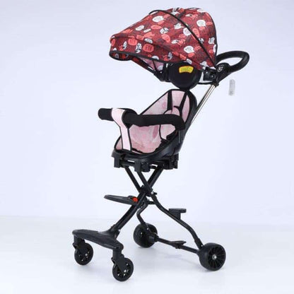 Carucior pliabil, Sport, roz, Cu copertina pentru protectie UV detasabila, Pentru copii intre 6 si 36 luni, Suport picioare, 2 roti pivotante si blocare roti, Centura de siguranta in 3 puncte