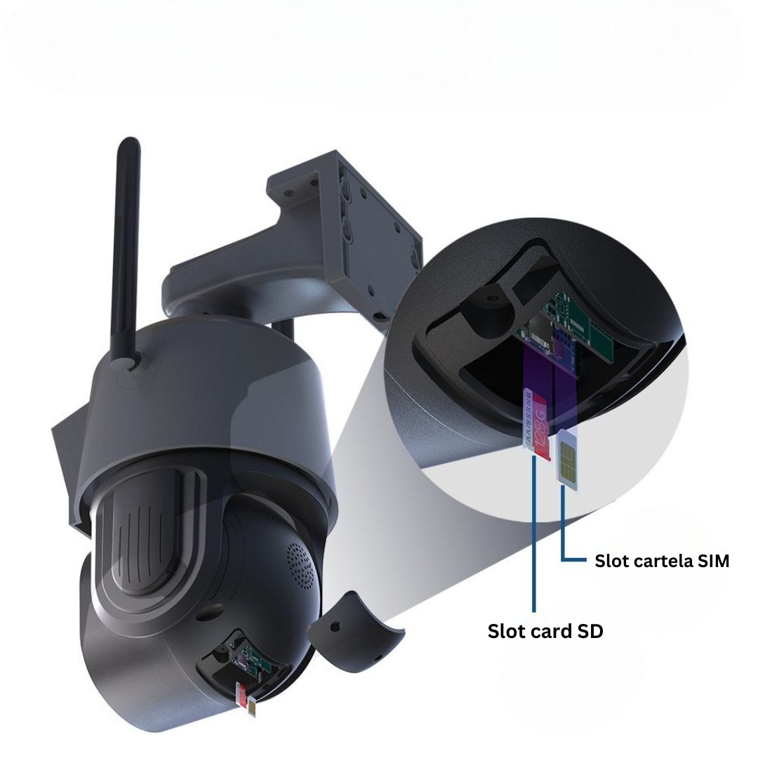 Camera de Supraveghere PTZ 6MP HD, Conexiune WiFi , Zoom Optic 36X, Night Vision 120m, Detectare Miscare Umana, Microfon si Difuzor Bidirectionale, Rezistenta la apa IP66