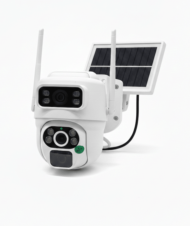 Cameră de Supraveghere Dual Lens 4G LTE si wifi – Monitorizare 360°, Panou Solar și Zoom optic 10X