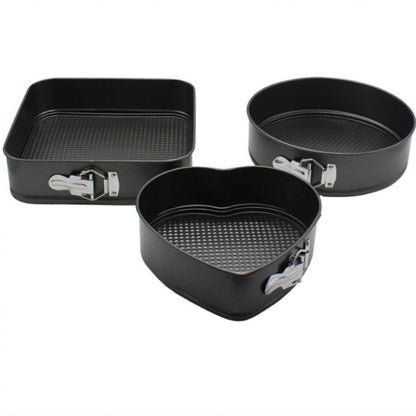 Set 3 Tavi pentru Prajituri cu Baza Detasabila - Forme Diferite pentru Torturi Perfecte