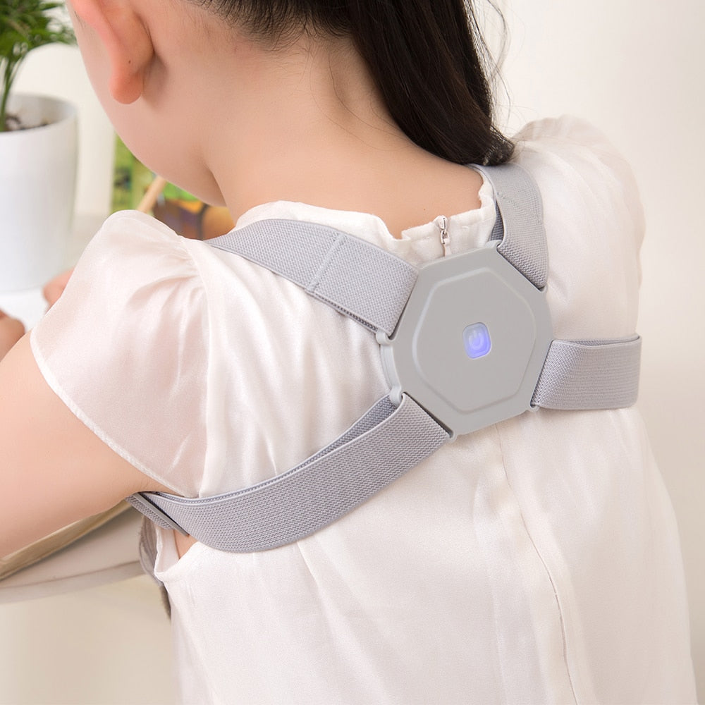 Corector de Postura Inteligent cu Vibratii - Dispozitiv Ergonomic pentru Spate, Gat si Umeri