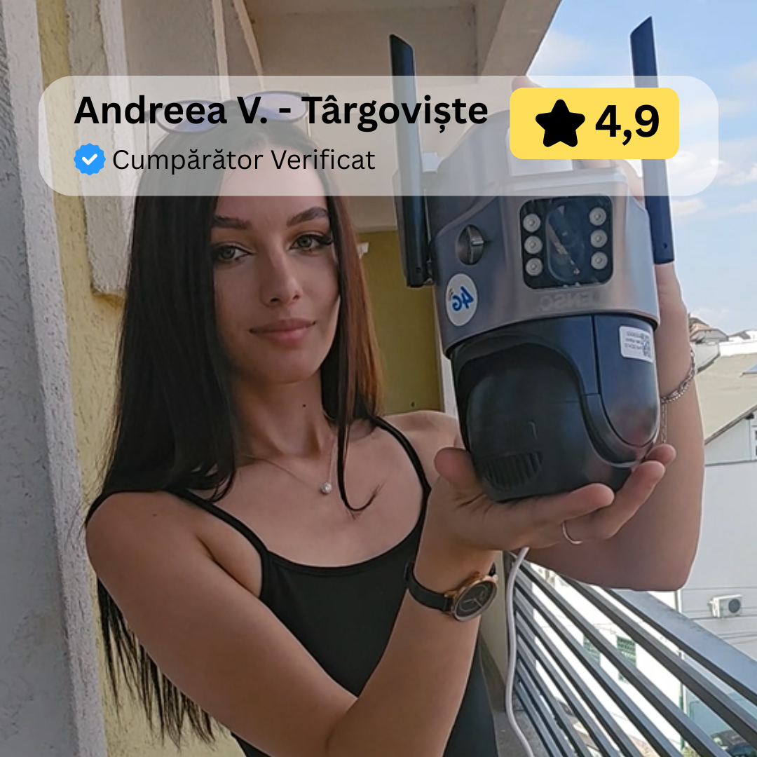 Camera Dubla Supraveghere LENSO 4G + CARD 64GB