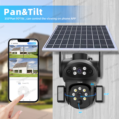 Camera de supraveghere solara 5G DUAL LENS 8MP + 128GB