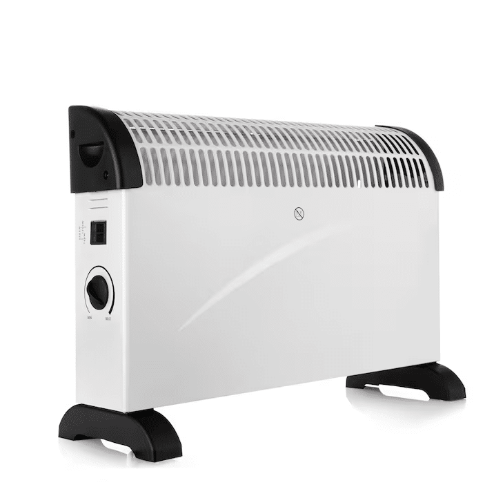Incalzitor electric Jrh, 2000W, 3 trepte de putere, termostat, 340x140x570 mm, alb