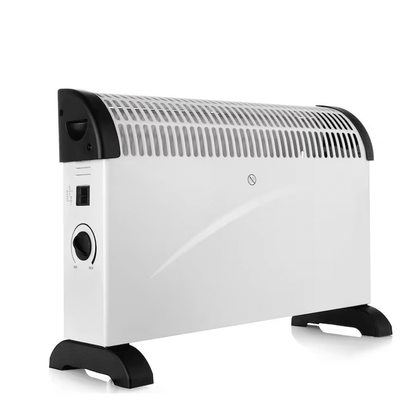 Incalzitor electric Jrh, 2000W, 3 trepte de putere, termostat, 340x140x570 mm, alb