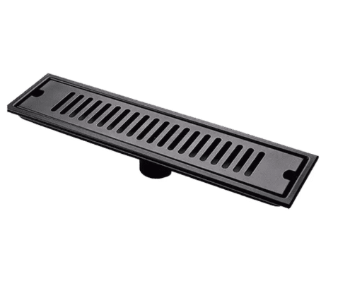 Sistem de scurgere rectangular, otel inoxidabil 304, 40x10cm, drenaj rapid, deodorant negru