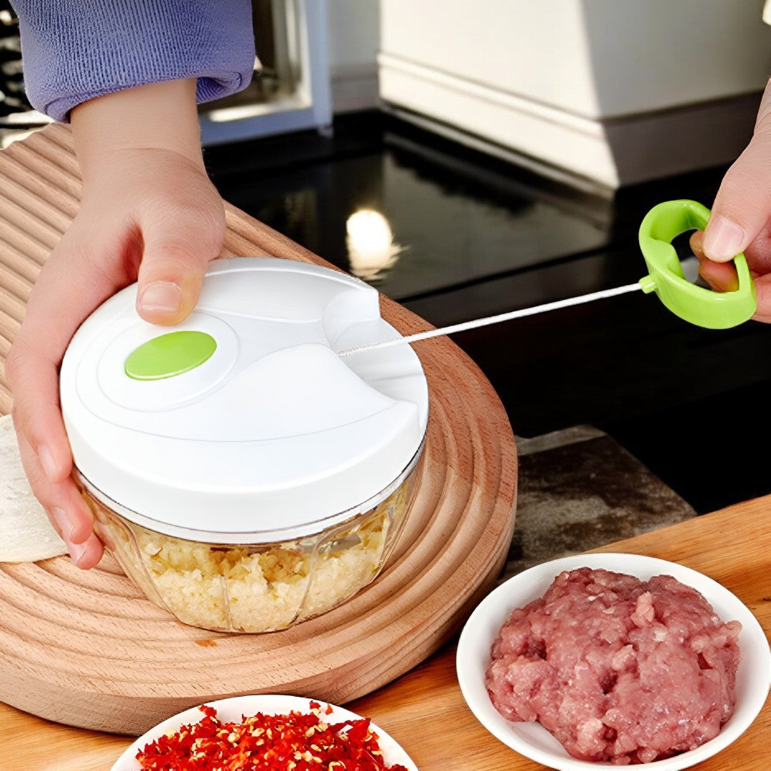 Mini Tocator Manual cu Snur - Tocator Legume Rapid si Eficient