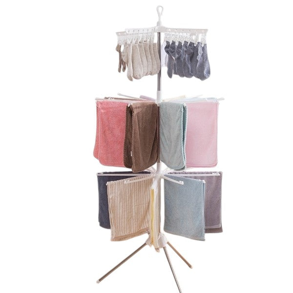 Set Mop Rotativ cu Galeata si Separator Apa, Maner Inox si 2 Capete Microfibra