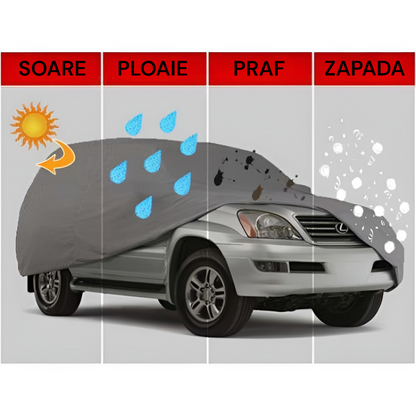 Prelata Auto XXL Impermeabila 560x175x130cm - Protectie Completa Toate Anotimpurile