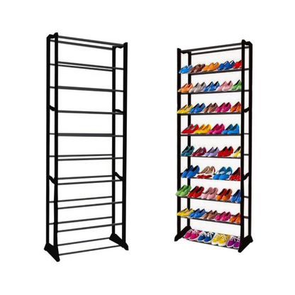 Pantofar cu 7 Etaje din PAL - Organizator Pantofi Elegant, Culoare Lemn Inchis